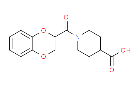 CAS No. 1016709-97-9, 1-(2,3-dihydrobenzo[b][1,4]dioxine-2-carbonyl)piperidine-4-carboxylic acid