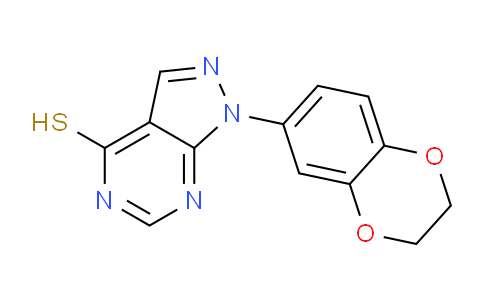 CAS No. 1082437-11-3, 1-(2,3-Dihydrobenzo[b][1,4]dioxin-6-yl)-1H-pyrazolo[3,4-d]pyrimidine-4-thiol