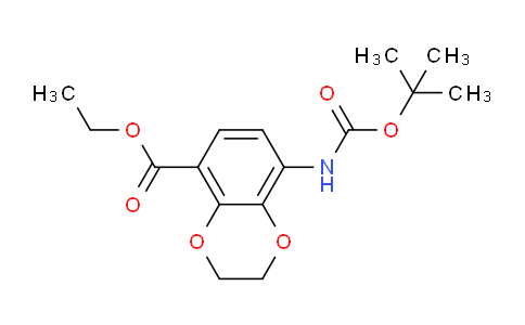 CAS No. 1188264-29-0, Ethyl 8-((tert-butoxycarbonyl)amino)-2,3-dihydrobenzo[b][1,4]dioxine-5-carboxylate
