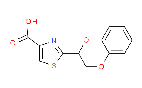 CAS No. 175203-34-6, 2-(2,3-Dihydrobenzo[b][1,4]dioxin-2-yl)thiazole-4-carboxylic acid