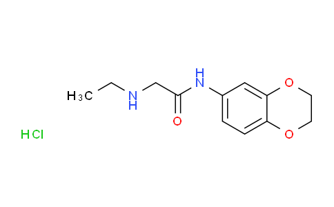 CAS No. 100254-21-5, N-(2,3-Dihydrobenzo[b][1,4]dioxin-6-yl)-2-(ethylamino)acetamide hydrochloride