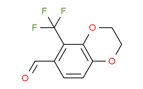 CAS No. 1483845-42-6, 5-(trifluoromethyl)-2,3-dihydro-1,4-benzodioxine-6-carbaldehyde