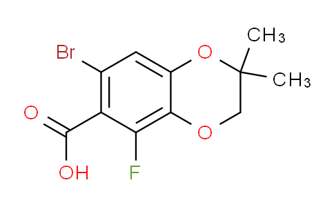CAS No. 2451907-95-0, 7-bromo-5-fluoro-2,2-dimethyl-3H-1,4-benzodioxine-6-carboxylic acid