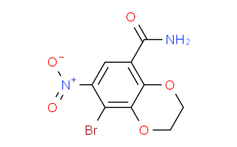 CAS No. 2410516-69-5, 5-bromo-6-nitro-2,3-dihydro-1,4-benzodioxine-8-carboxamide