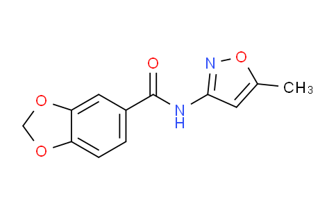 CAS No. 330978-53-5, Benzo[1,3]dioxole-5-carboxylic acid (5-methyl-isoxazol-3-yl)-amide