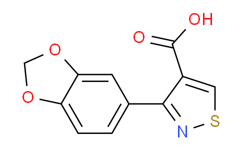 CAS No. 67049-03-0, 3-(benzo[d][1,3]dioxol-5-yl)isothiazole-4-carboxylic acid