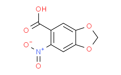 CAS No. 716-32-5, 6-Nitro-1,3-benzodioxole-5-carboxylic acid