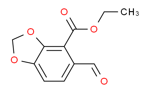 CAS No. 75267-17-3, ethyl 5-formylbenzo[d][1,3]dioxole-4-carboxylate