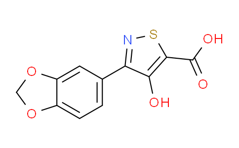 CAS No. 1956369-36-0, 3-(Benzo[d][1,3]dioxol-5-yl)-4-hydroxyisothiazole-5-carboxylic acid