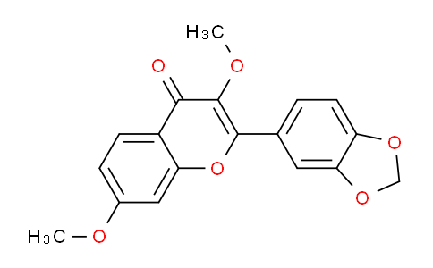 CAS No. 1668-33-3, 2-(Benzo[d][1,3]dioxol-5-yl)-3,7-dimethoxy-4H-chromen-4-one