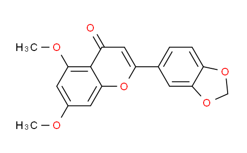 CAS No. 89029-12-9, 2-(Benzo[d][1,3]dioxol-5-yl)-5,7-dimethoxy-4H-chromen-4-one