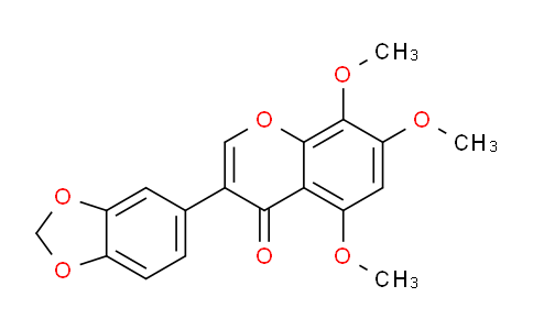 CAS No. 53505-66-1, 3-(Benzo[d][1,3]dioxol-5-yl)-5,7,8-trimethoxy-4H-chromen-4-one