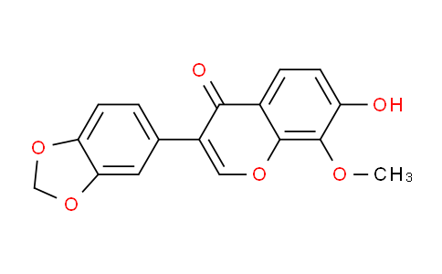 CAS No. 94413-09-9, 3-(Benzo[d][1,3]dioxol-5-yl)-7-hydroxy-8-methoxy-4H-chromen-4-one