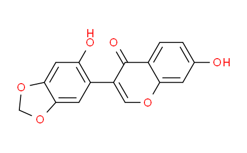 CAS No. 21495-84-1, 7-Hydroxy-3-(6-hydroxybenzo[d][1,3]dioxol-5-yl)-4H-chromen-4-one