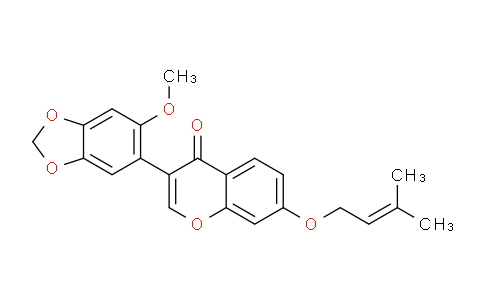 CAS No. 10489-51-7, 3-(6-Methoxybenzo[d][1,3]dioxol-5-yl)-7-((3-methylbut-2-en-1-yl)oxy)-4H-chromen-4-one