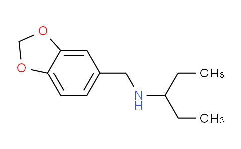 CAS No. 355816-53-4, N-(Benzo[d][1,3]dioxol-5-ylmethyl)pentan-3-amine