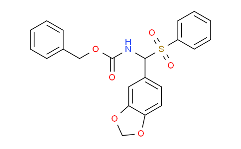 CAS No. 952182-82-0, Benzyl (benzo[d][1,3]dioxol-5-yl(phenylsulfonyl)methyl)carbamate