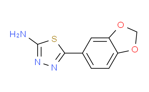 CAS No. 28004-60-6, 5-(Benzo[d][1,3]dioxol-5-yl)-1,3,4-thiadiazol-2-amine