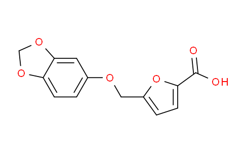 CAS No. 832739-65-8, 5-((Benzo[d][1,3]dioxol-5-yloxy)methyl)furan-2-carboxylic acid