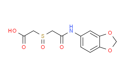 CAS No. 957513-35-8, 2-[2-(1,3-Benzodioxol-5-ylamino) -2-oxoethyl]sulfinylacetic acid