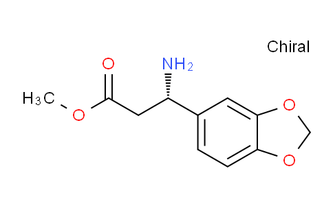 CAS No. 181517-86-2, methyl (S)-3-amino-3-(benzo[d][1,3]dioxol-5-yl)propanoate