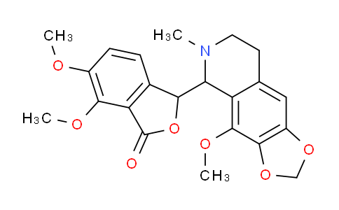 CAS No. 10421-76-8, 6,7-Dimethoxy-3-(4-methoxy-6-methyl-5,6,7,8-tetrahydro-[1,3]dioxolo[4,5-g]isoquinolin-5-yl)-3h-isobenzofuran-1-one