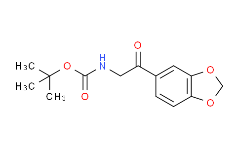CAS No. 121505-99-5, tert-Butyl (2-(benzo[d][1,3]dioxol-5-yl)-2-oxoethyl)carbamate