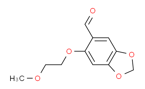 CAS No. 1209421-99-7, 6-(2-methoxyethoxy)-2H-1,3-benzodioxole-5-carbaldehyde