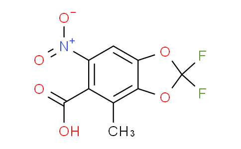 CAS No. 2451905-65-8, 2,2-difluoro-4-methyl-6-nitro-1,3-benzodioxole-5-carboxylic acid