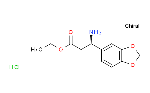 CAS No. 866083-20-7, ethyl (3S)-3-amino-3-(2H-1,3-benzodioxol-5-yl)propanoate hydrochloride