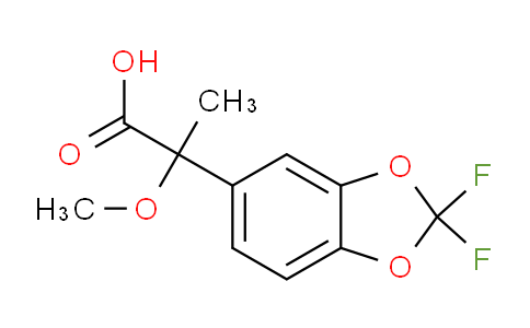 CAS No. 1638767-16-4, 2-(2,2-difluoro-2H-1,3-benzodioxol-5-yl)-2-methoxypropanoic acid