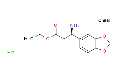 CAS No. 893396-15-1, ethyl (3R)-3-amino-3-(2H-1,3-benzodioxol-5-yl)propanoate hydrochloride
