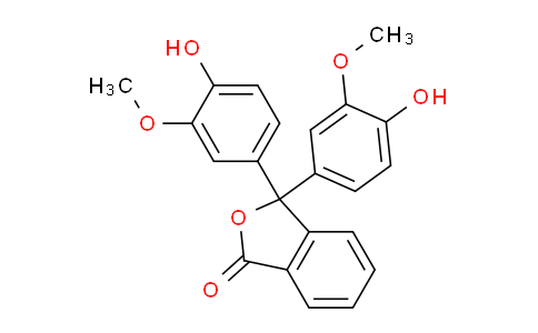 CAS No. 467-25-4, 3,3-Bis(4-hydroxy-3-methoxyphenyl)isobenzofuran-1(3H)-one