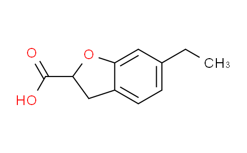 CAS No. 26018-64-4, 6-ethyl-2,3-dihydrobenzofuran-2-carboxylic acid