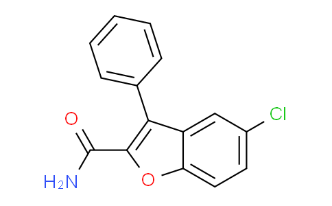CAS No. 26965-48-0, 5-chloro-3-phenylbenzofuran-2-carboxamide