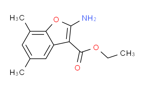 CAS No. 34859-69-3, ethyl 2-amino-5,7-dimethylbenzofuran-3-carboxylate