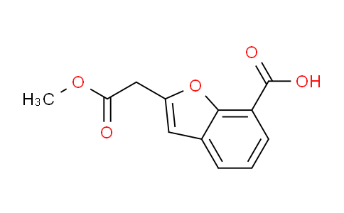 CAS No. 1260874-99-4, 2-(2-methoxy-2-oxoethyl)benzofuran-7-carboxylic acid