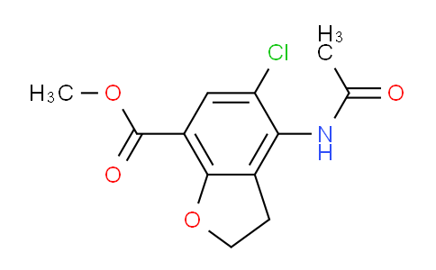 CAS No. 143878-29-9, Methyl 4-acetamido-5-chloro-2,3-dihydrobenzofuran-7-carboxylate
