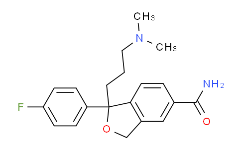 CAS No. 64372-56-1, 1-(3-(dimethylamino)propyl)-1-(4-fluorophenyl)-1,3-dihydroisobenzofuran-5-carboxamide