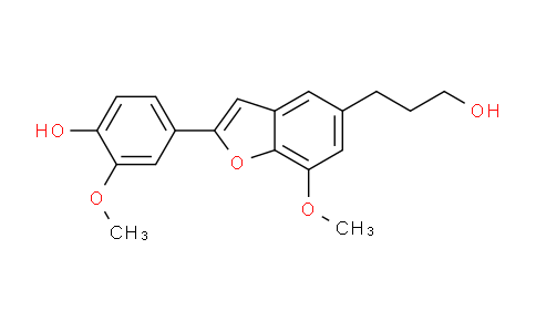 CAS No. 144735-57-9, 4-(5-(3-Hydroxypropyl)-7-methoxybenzofuran-2-yl)-2-methoxyphenol