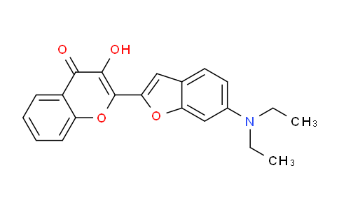 CAS No. 386736-84-1, 2-(6-(Diethylamino)benzofuran-2-yl)-3-hydroxy-4H-chromen-4-one