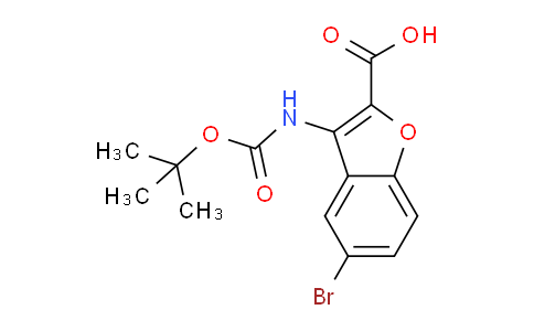 CAS No. 1160474-43-0, 5-Bromo-3-((tert-butoxycarbonyl)amino)benzofuran-2-carboxylic acid