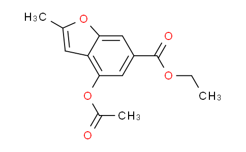 CAS No. 955886-29-0, 6-Benzofurancarboxylic acid, 4-(acetyloxy)-2-methyl-, ethyl ester