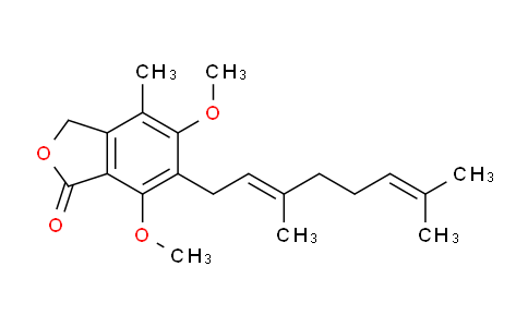CAS No. 207398-37-6, (E)-6-(3,7-dimethylocta-2,6-dien-1-yl)-5,7-dimethoxy-4-methylisobenzofuran-1(3H)-one