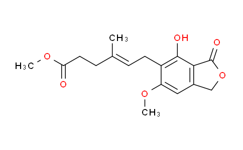 CAS No. 1551042-02-4, 4-Hexenoic acid, 6-(1,3-dihydro-4-hydroxy-6-methoxy-3-oxo-5-isobenzofuranyl)-4-methyl-, methyl ester, (4E)-