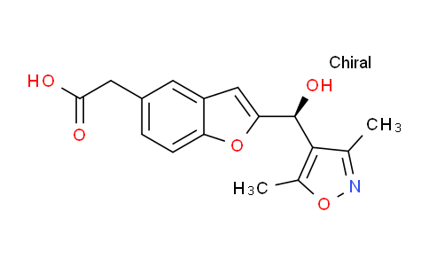 CAS No. 1421949-01-0, (S)-2-(2-((3,5-dimethylisoxazol-4-yl)(hydroxy)methyl)benzofuran-5-yl)acetic acid