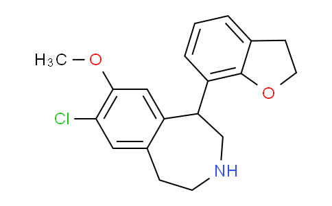 CAS No. 213462-17-0, 7-chloro-1-(2,3-dihydrobenzofuran-7-yl)-8-methoxy-2,3,4,5-tetrahydro-1H-benzo[d]azepine