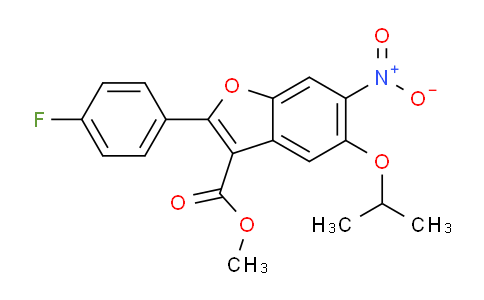 CAS No. 1331942-88-1, methyl 2-(4-fluorophenyl)-5-isopropoxy-6-nitrobenzofuran-3-carboxylate