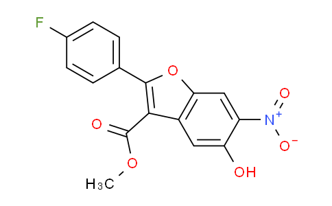 CAS No. 1331942-95-0, methyl 2-(4-fluorophenyl)-5-hydroxy-6-nitro-1-benzofuran-3-carboxylate