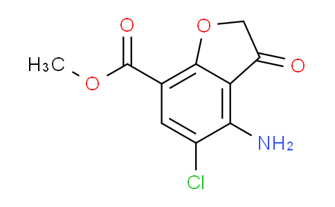 CAS No. 748788-37-6, methyl 4-amino-5-chloro-3-oxo-2,3-dihydrobenzofuran-7-carboxylate